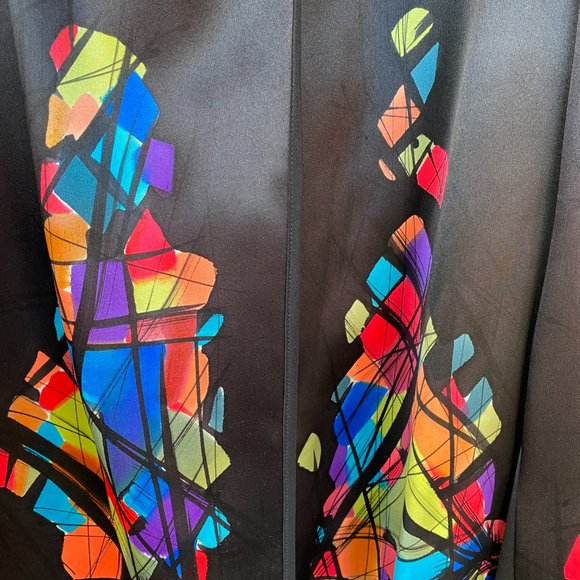 Yolanda Lorente Handpainted Black Stained Glass Jacket - Picture 4 of 11